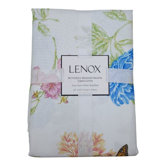 Lenox Butterfly Meadow Bloom Tablecloth 60" X 102" Water Repellent Easy Care - Picture 1 of 9